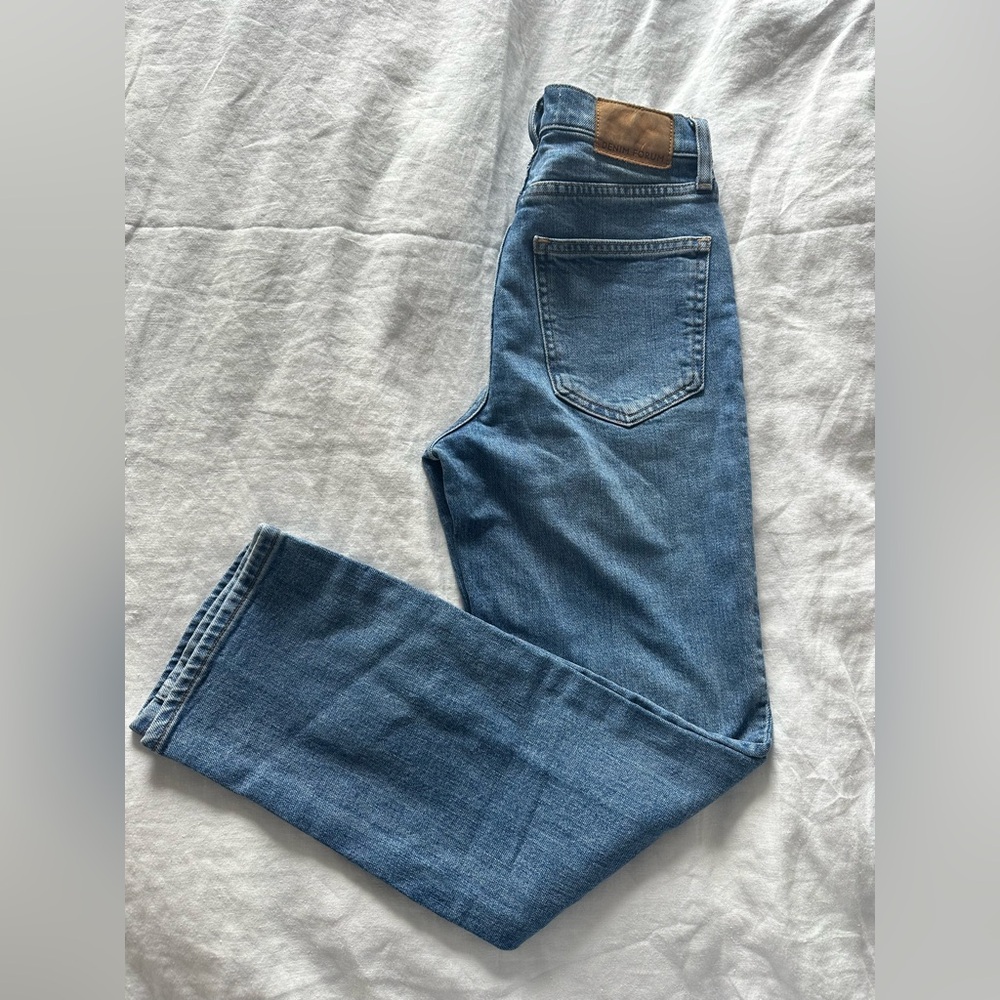 Denim Forum Button-Fly Blue Jeans